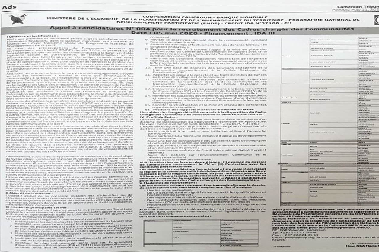 Emplois communaux au Centre : résultats de la sélection